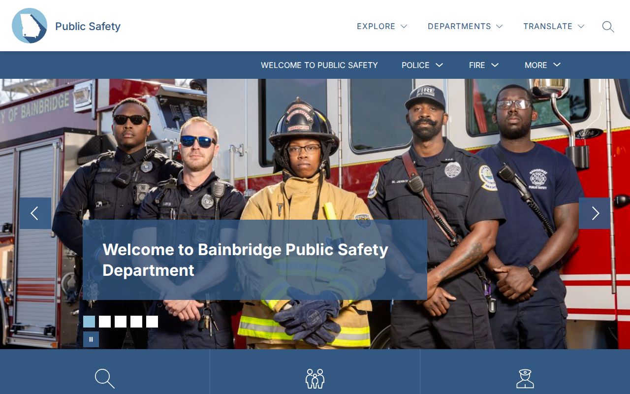 Bainbridge Public Safety official contact page
