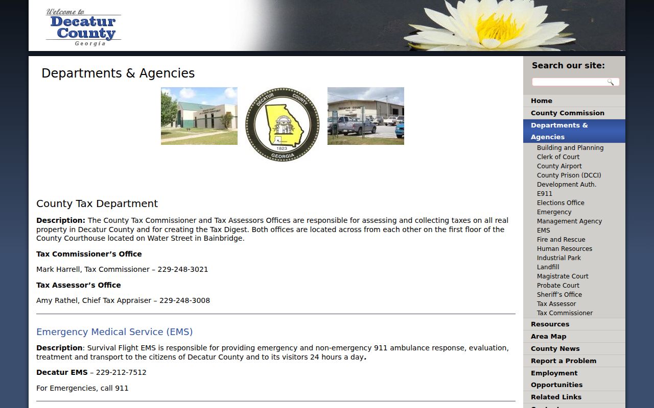 Decatur County warrant records agency directory